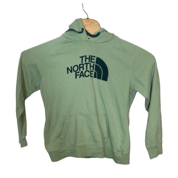 Womens The North Face Green Pull Over Hoodie‎ Size Medium - Picture 1 of 5